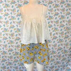 vintage 90s sunflower boxer shorts size large Jake & Co